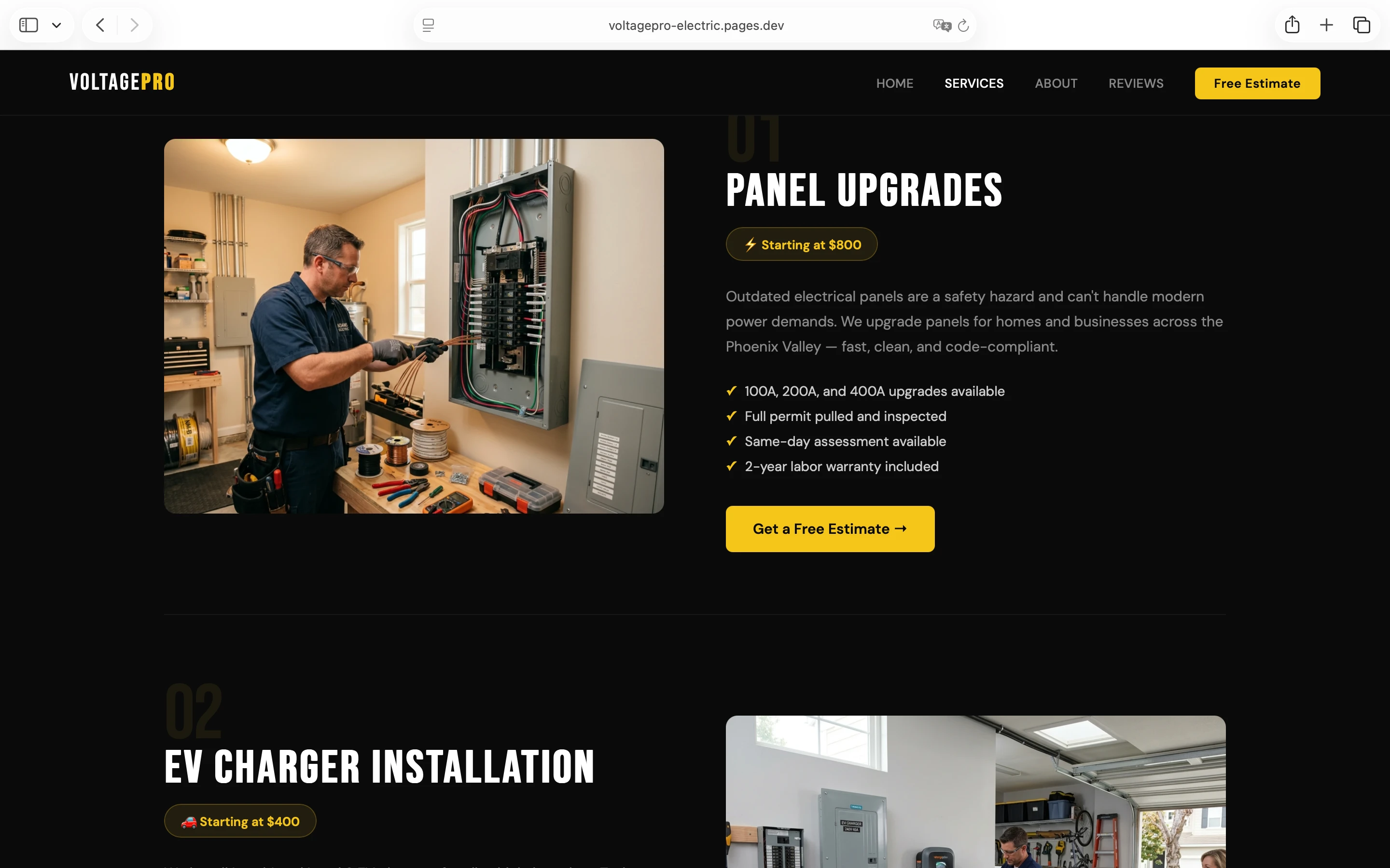 VoltagePro services grid